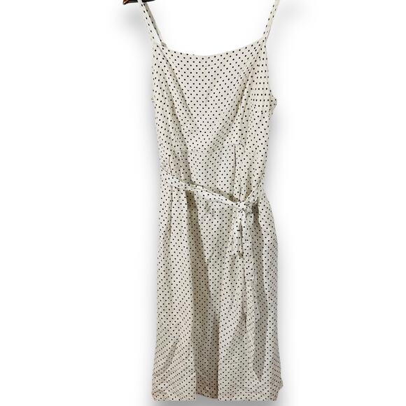 Kate Spade for Target Dress Preppy Classic White Polka Dot Midi Belted XXL - Picture 3 of 12